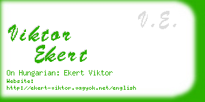 viktor ekert business card